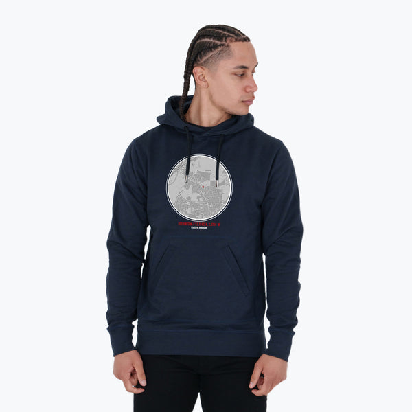 Accrington Stanley Location Hoodie Navy - Peaceful Hooligan 