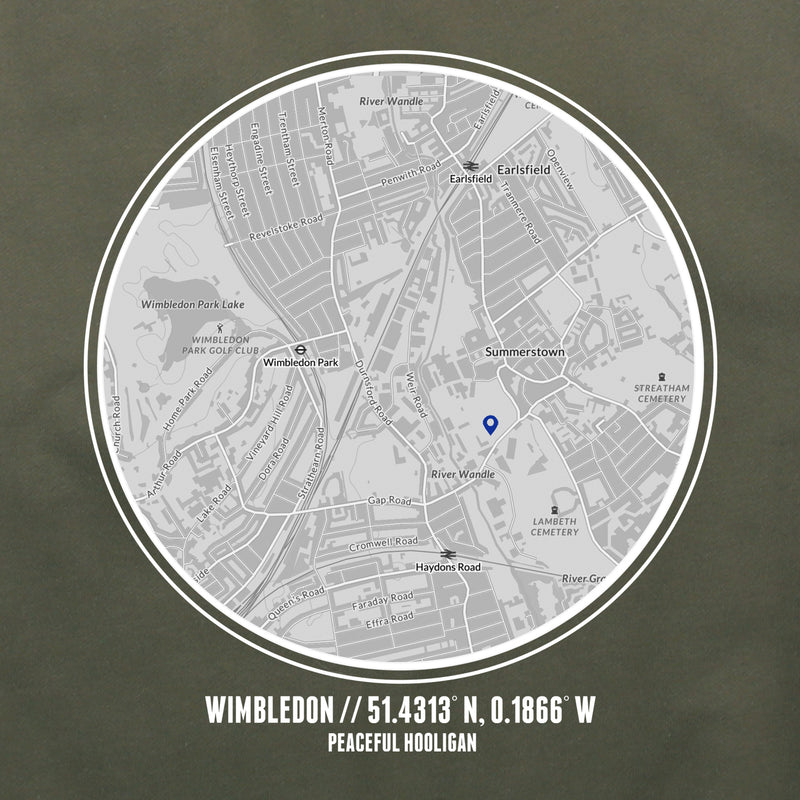 AFC Wimbledon Location Hoodie Olive