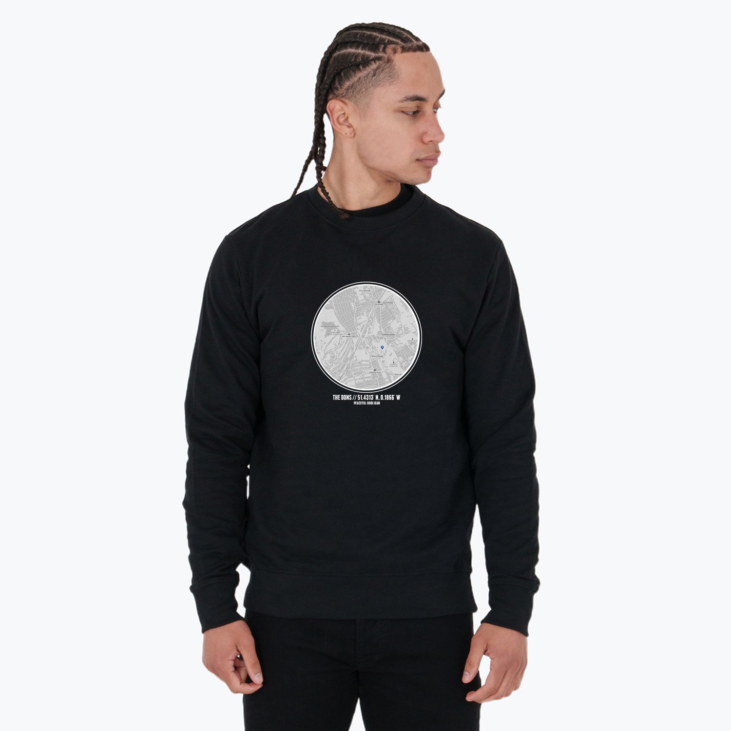 The Dons Location Sweatshirt Black - Peaceful Hooligan 