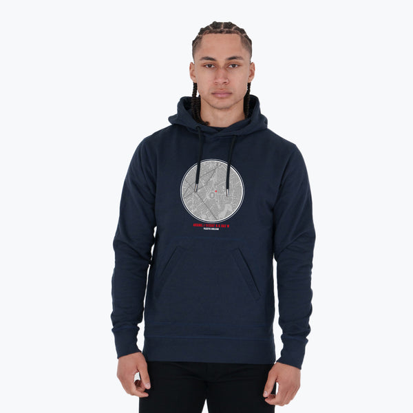 Arsenal Location Hoodie Navy - Peaceful Hooligan 