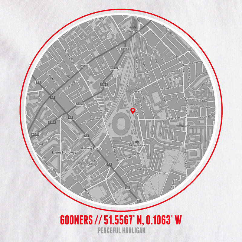 Gooners Location T-Shirt White