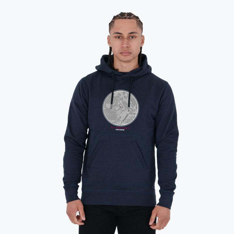 Aston Villa Location Hoodie Navy - Peaceful Hooligan 