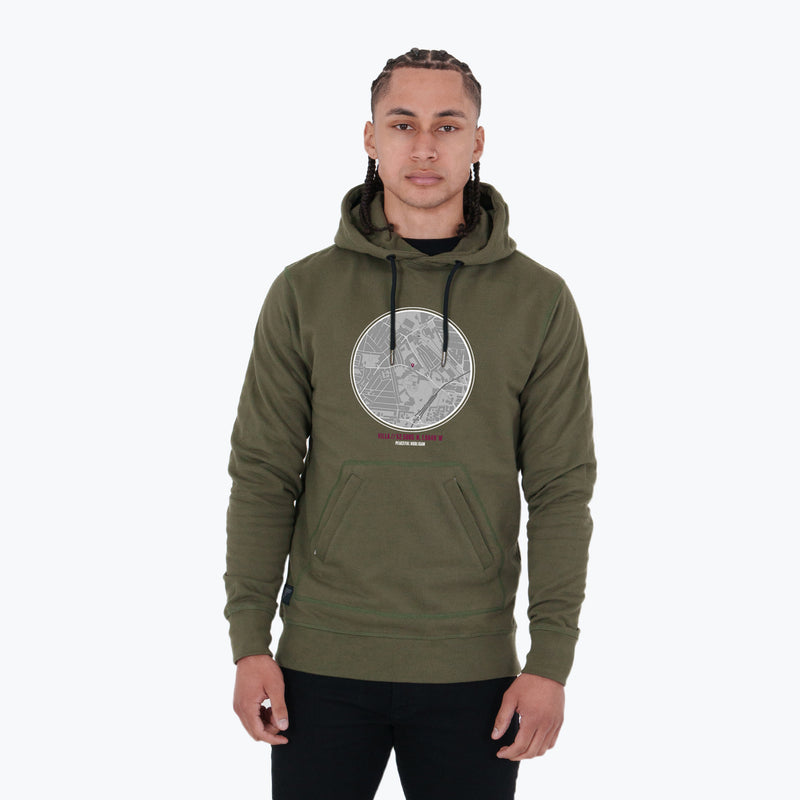 Aston Villa Location Hoodie Olive - Peaceful Hooligan 