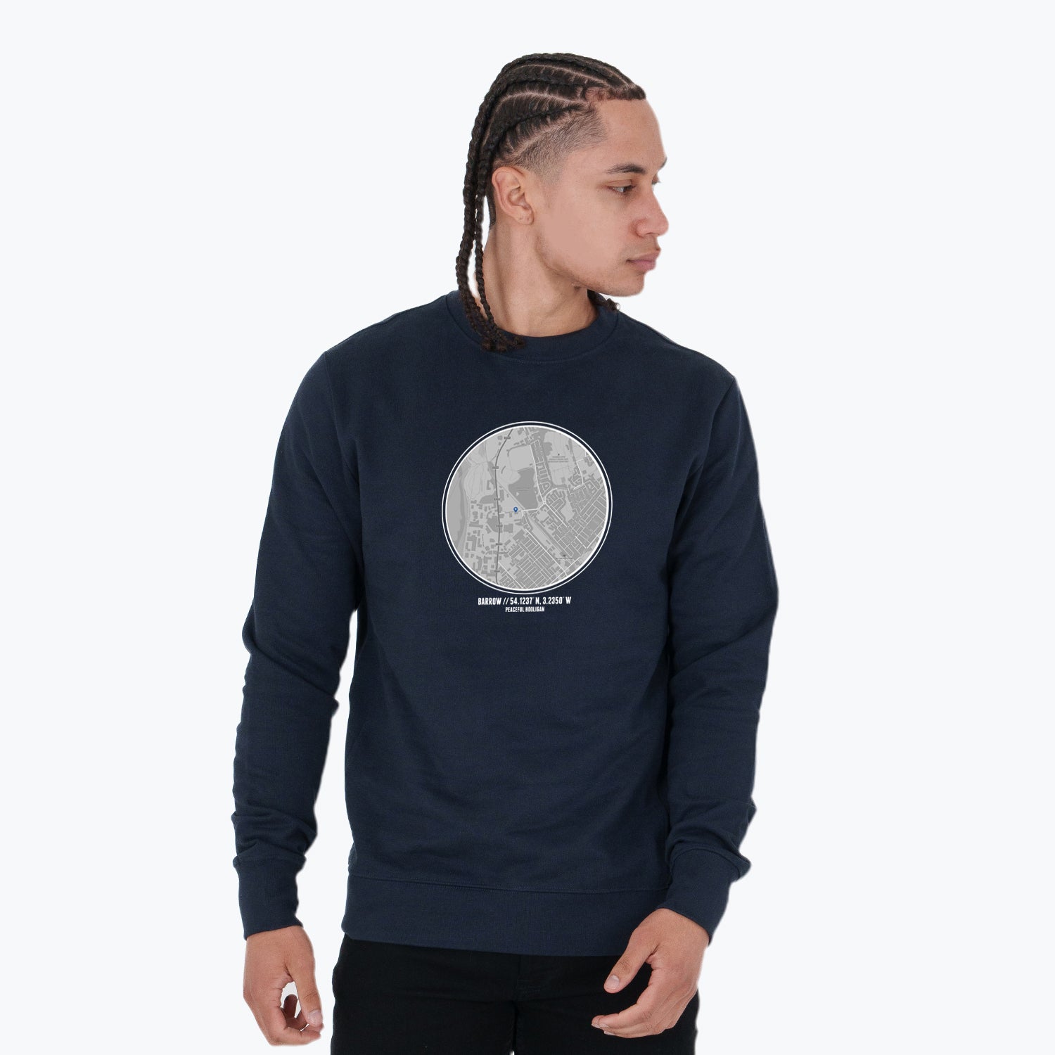 Barrow Location Sweatshirt Navy - Peaceful Hooligan 