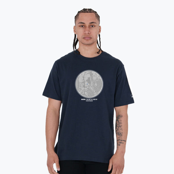 Barrow Location T-Shirt Navy - Peaceful Hooligan 