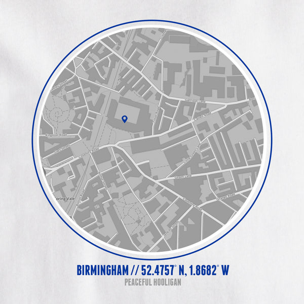 Birmingham City Location T-Shirt White - Peaceful Hooligan 