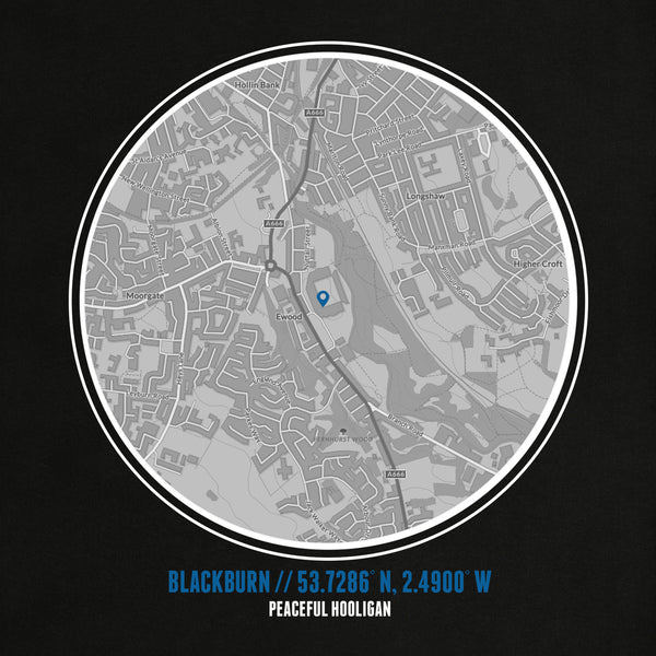 Blackburn Rovers Location T-Shirt Black