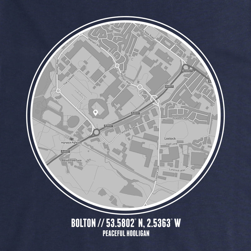 Bolton Location T-Shirt Navy