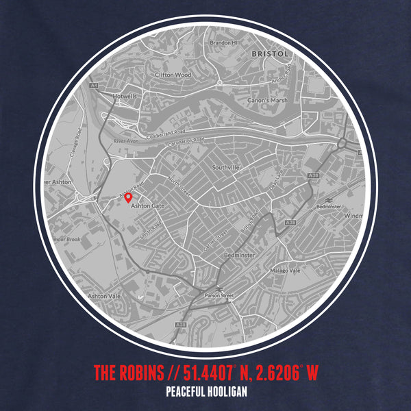 The Robins Location T-Shirt Navy