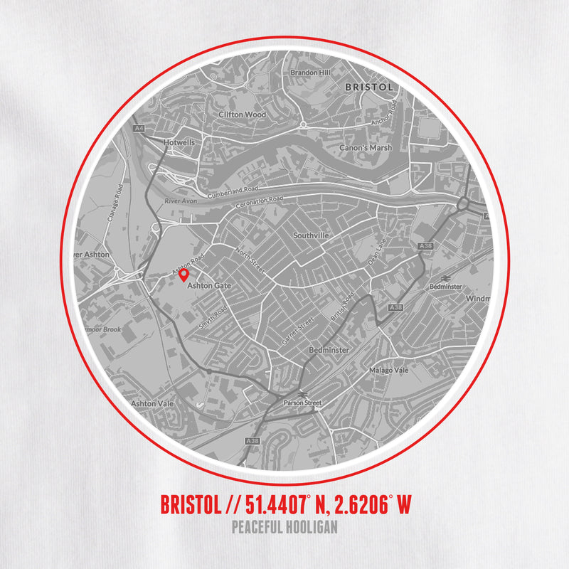 Bristol City Location T-Shirt White