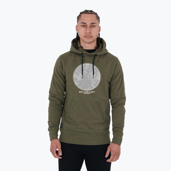 Bristol Rovers Location Hoodie Olive - Peaceful Hooligan 