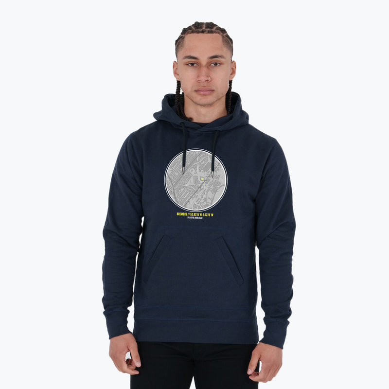 Burton Albion Location Hoodie Navy - Peaceful Hooligan 