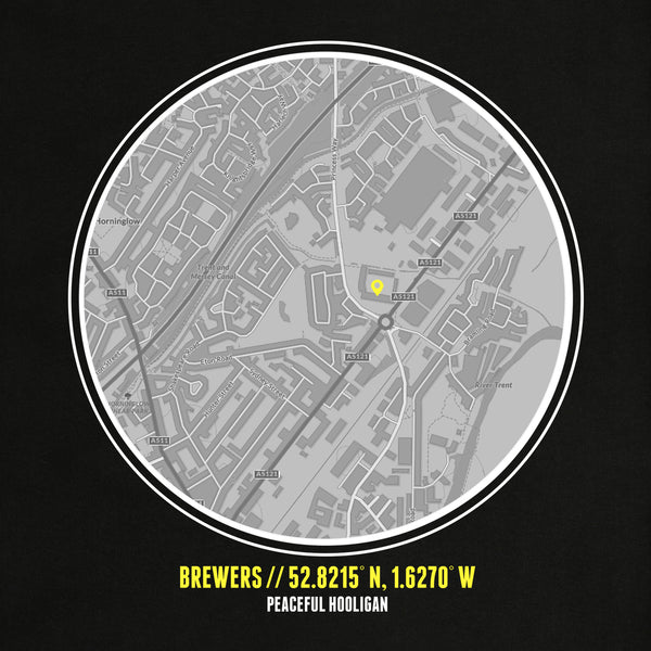 Burton Albion Location T-Shirt Black