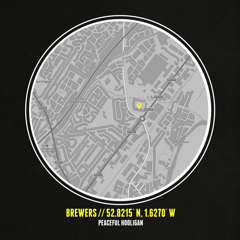 Burton Albion Location T-Shirt Black