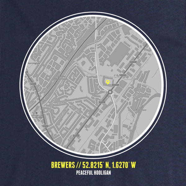 Burton Albion Location T-Shirt Navy