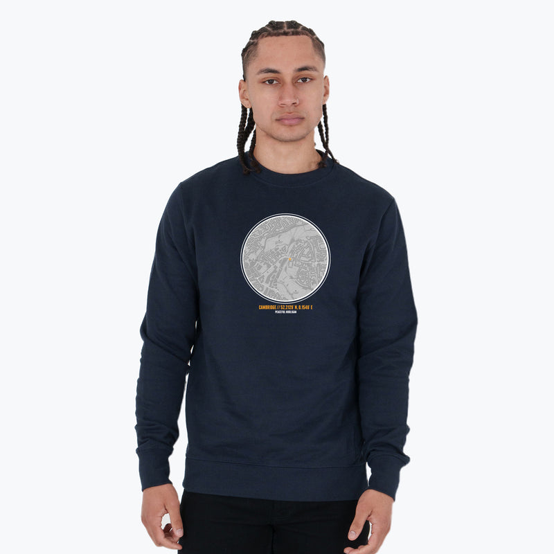 Cambridge United Location Sweatshirt Navy - Peaceful Hooligan 