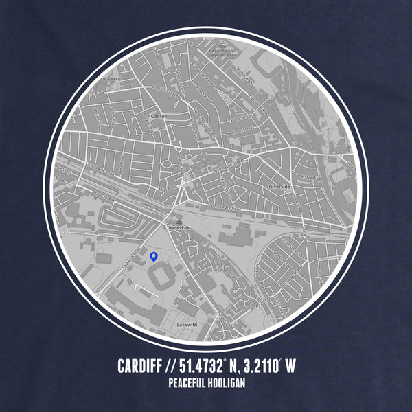 Cardiff City Location Hoodie Navy