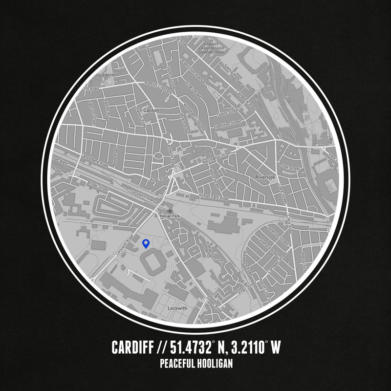 Cardiff City Location T-Shirt Black