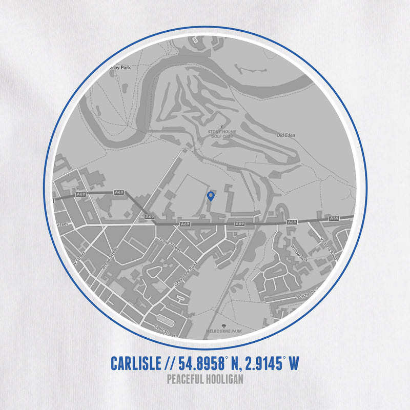 Carlisle United Location T-Shirt White - Peaceful Hooligan 