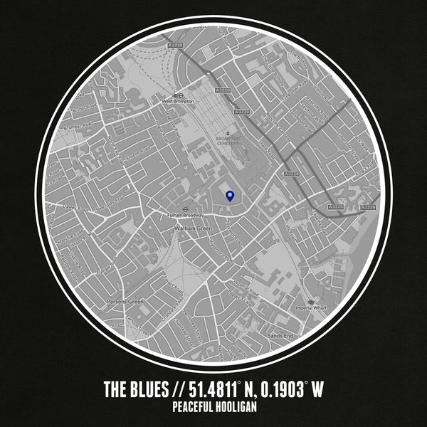 The Blues Location Hoodie Black