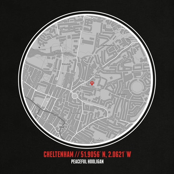 Cheltenham Town Location T-Shirt Black