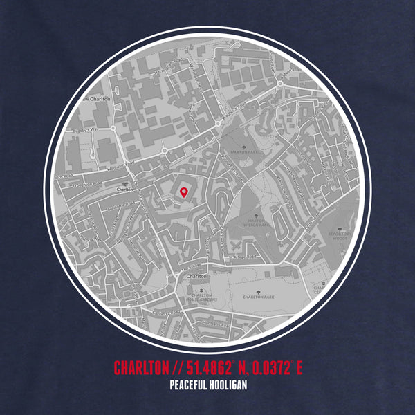 Charlton Athletic Location Hoodie Navy