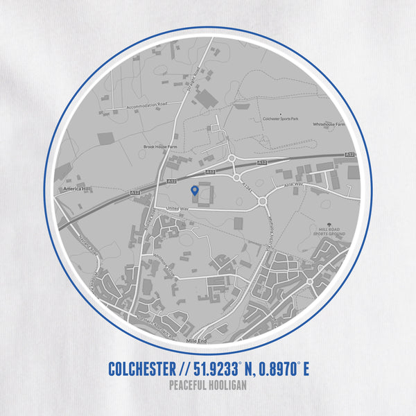 Colchester United Location T-Shirt White