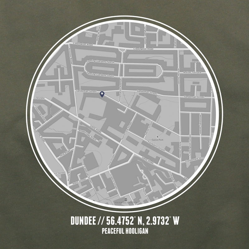 Dundee FC Location Hoodie Olive