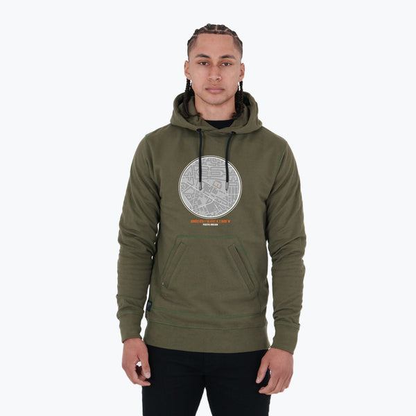 Dundee United Location Hoodie Olive - Peaceful Hooligan 