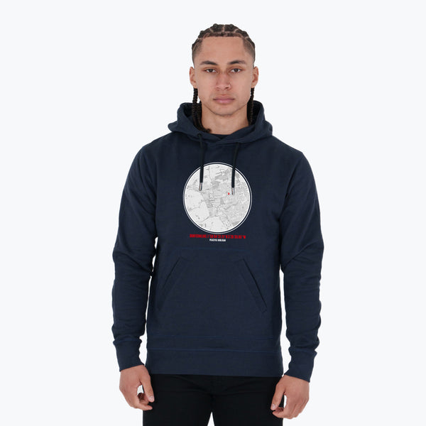 Dunfermline Athletic Location Hoodie Navy - Peaceful Hooligan 