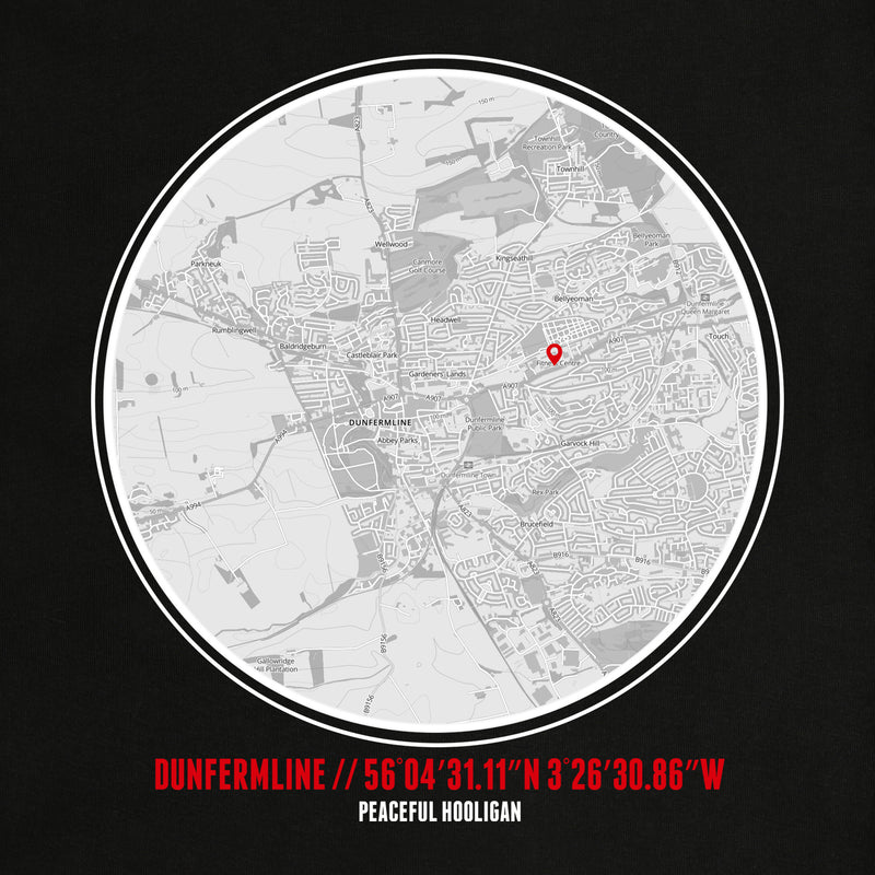 Dunfermline Athletic Location T-Shirt Black