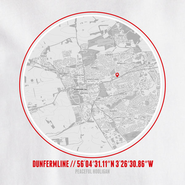 Dunfermline Athletic Location T-Shirt White