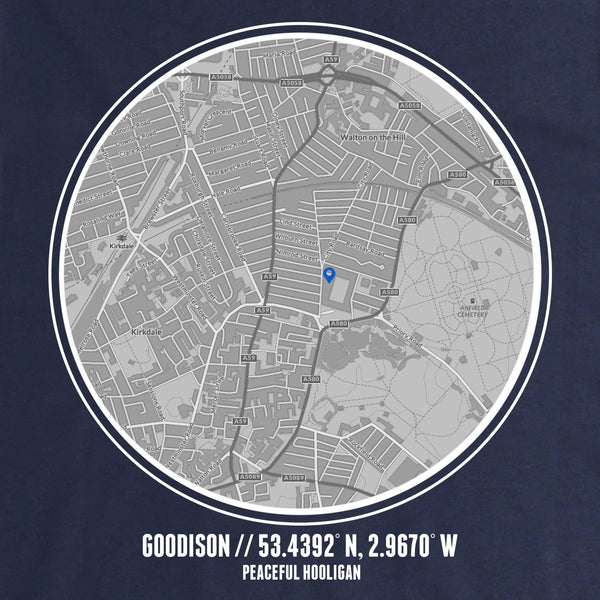 Goodison Location Hoodie Navy