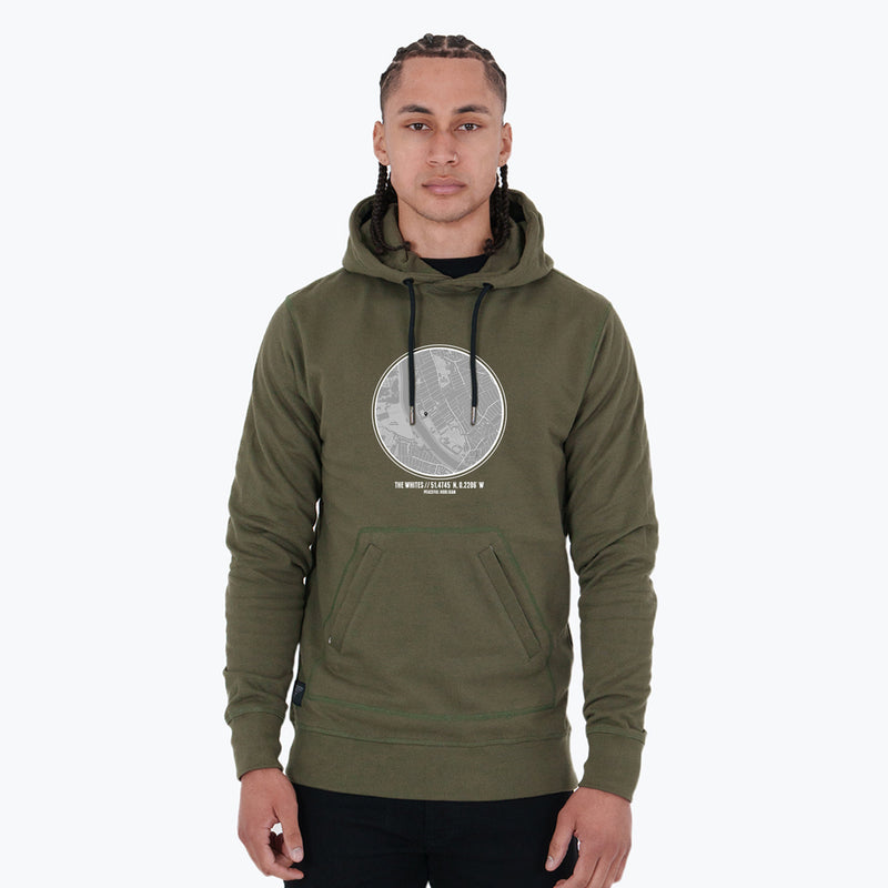 Fulham Location Hoodie Olive