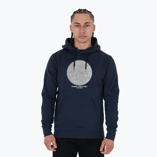 Gillingham Location Hoodie Navy - Peaceful Hooligan 