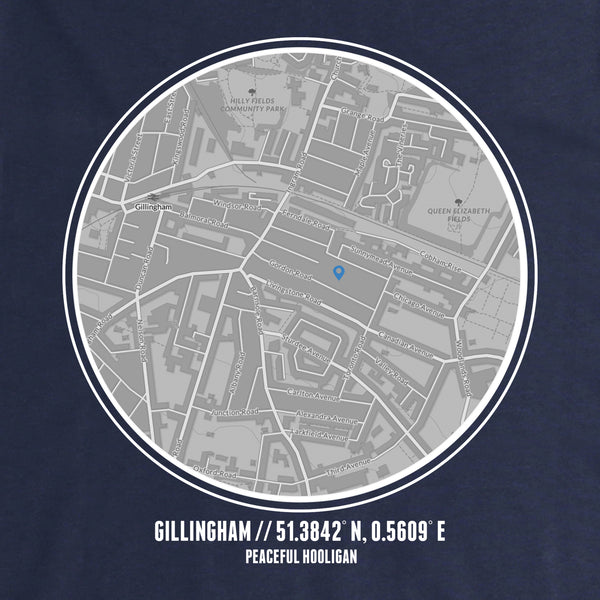 Gillingham Location Sweatshirt Navy - Peaceful Hooligan 