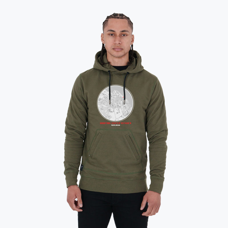 Grimsby Town Location Hoodie Olive - Peaceful Hooligan 