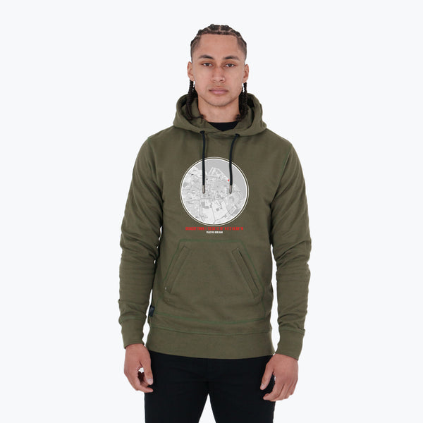 Grimsby Town Location Hoodie Olive - Peaceful Hooligan 