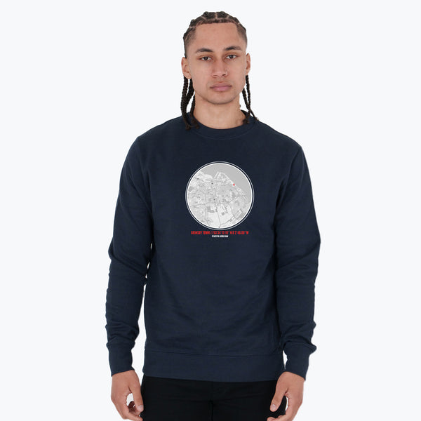 Grimsby Town Location Sweatshirt Navy - Peaceful Hooligan 