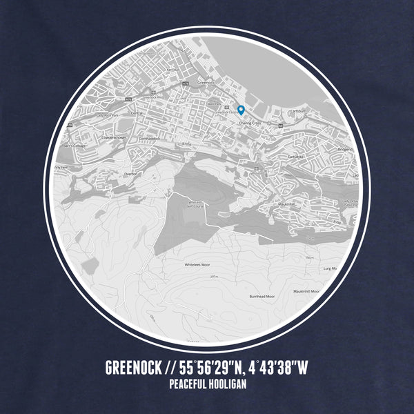 Greenock Morton Location Sweatshirt Navy - Peaceful Hooligan 