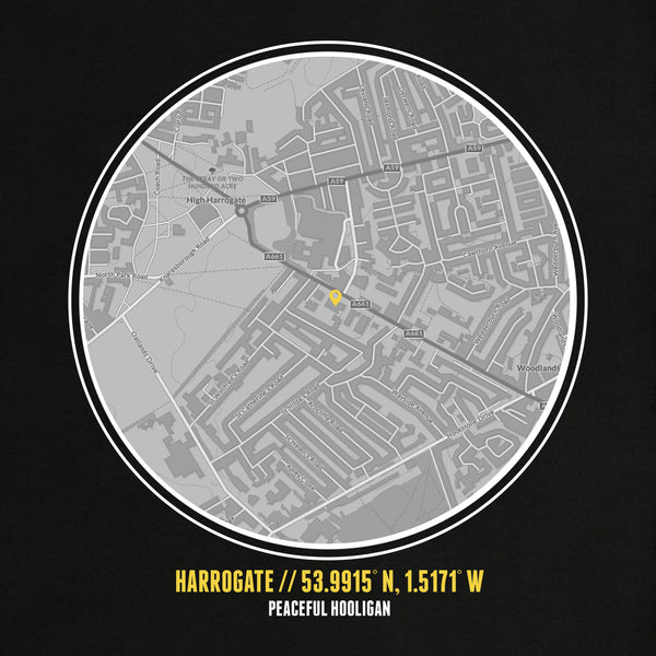 Harrogate Town Location Hoodie Black