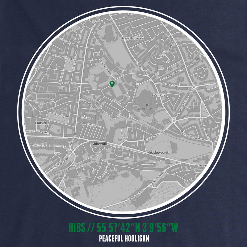 Hibernian Location Hoodie Navy