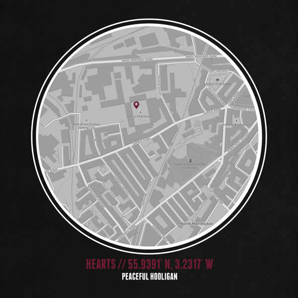 Hearts Location T-Shirt Black