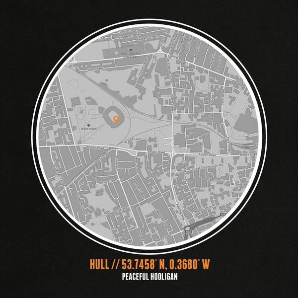 Hull City Location T-Shirt Black