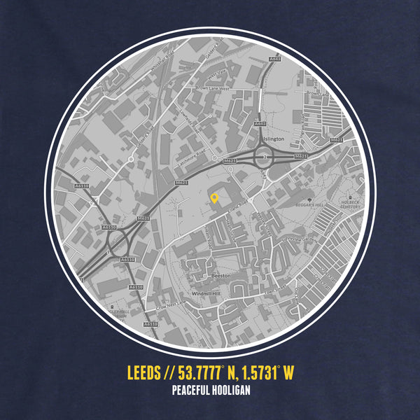 Leeds Location Hoodie Navy