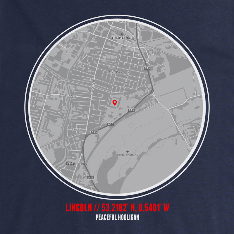 Lincoln City Location Hoodie Navy