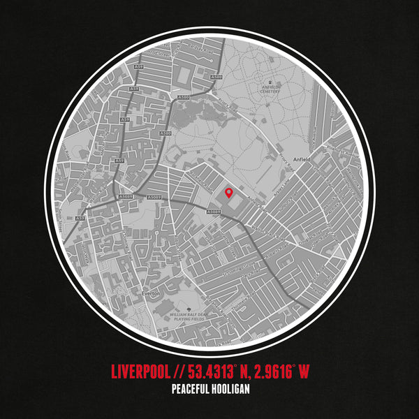 Liverpool Location Sweatshirt Black