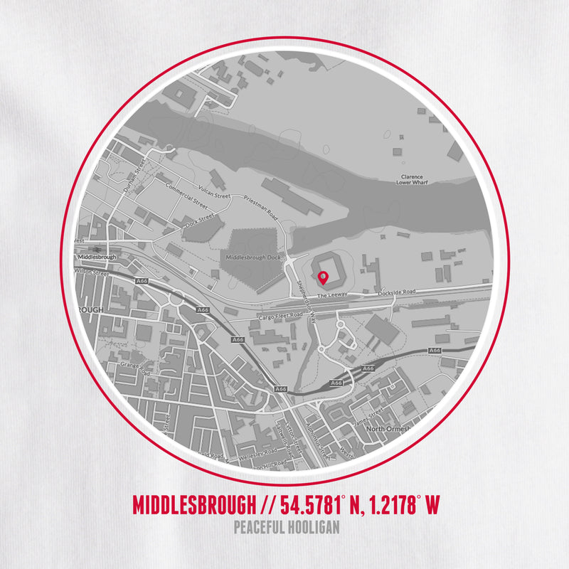 Middlesbrough Location T-Shirt White