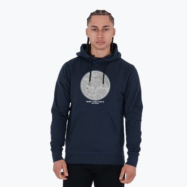 Millwall Location Hoodie Navy - Peaceful Hooligan 