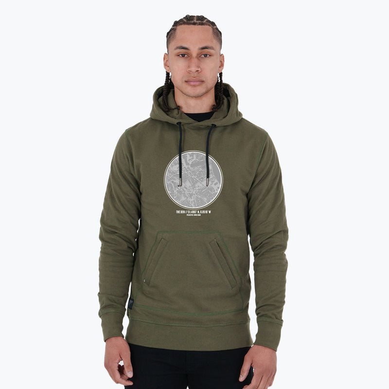 The Den Location Hoodie Olive